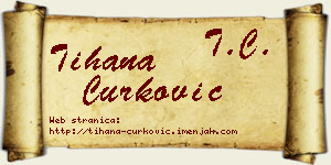 Tihana Ćurković vizit kartica